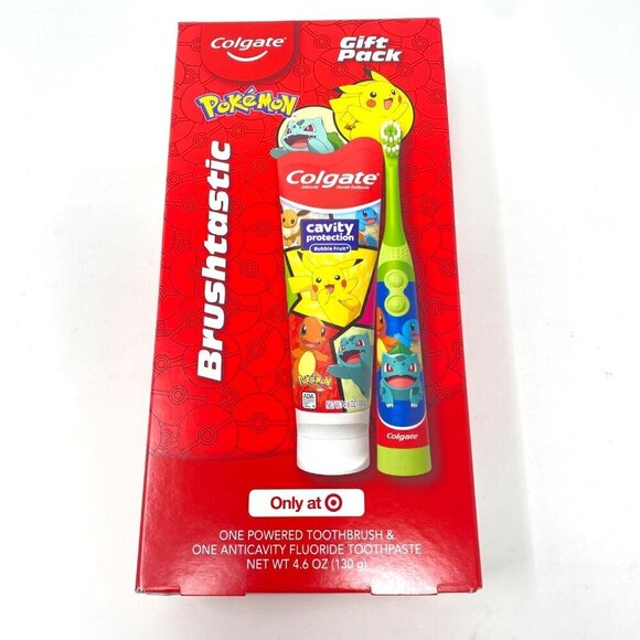 Colgate Kids Pokémon Target Exclusive Gift Set Battery Toothbrush Toothpaste - Picture 2 of 9